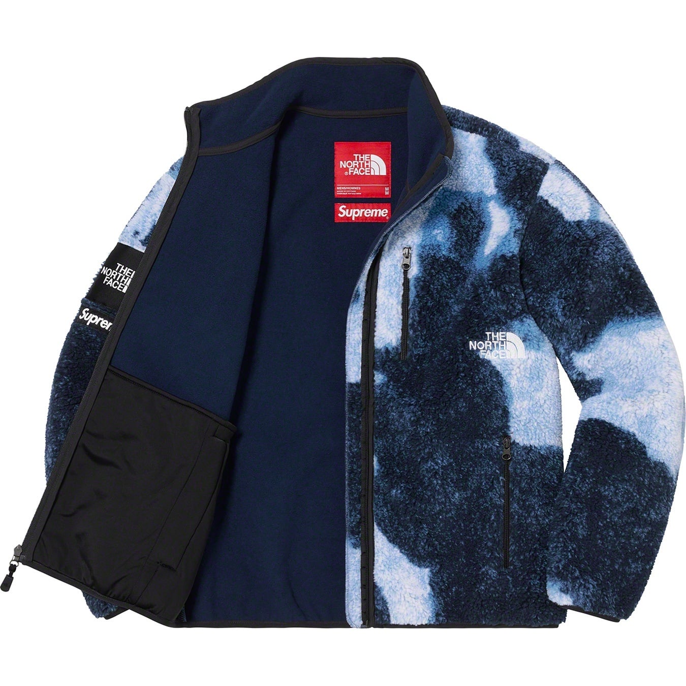 Supreme®/The North Face® Bleached Denim Print Fleece Jacket view 9